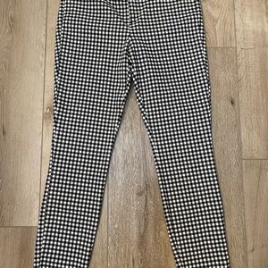 GAP black white checked plaid signature skinny stretch ankle Size 8